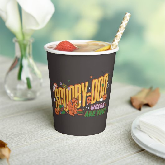 Gobelets En Papier Logo de friandise d'Halloween de Scooby-Doo (Insitu)