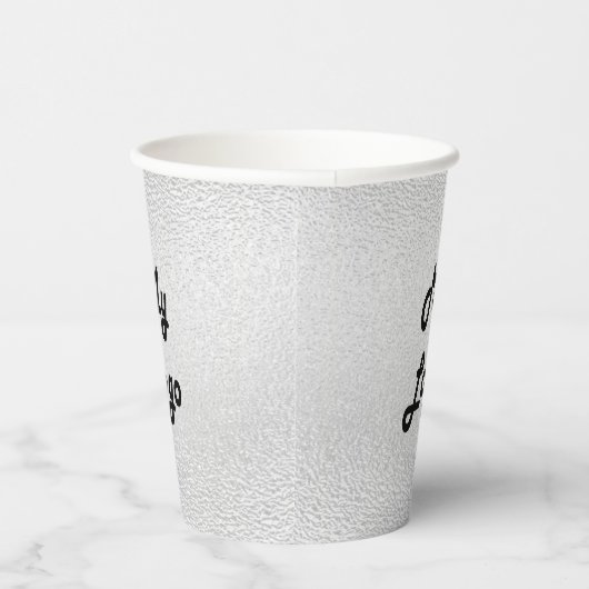 Gobelets En Papier Logo de la société Silver (Droite)