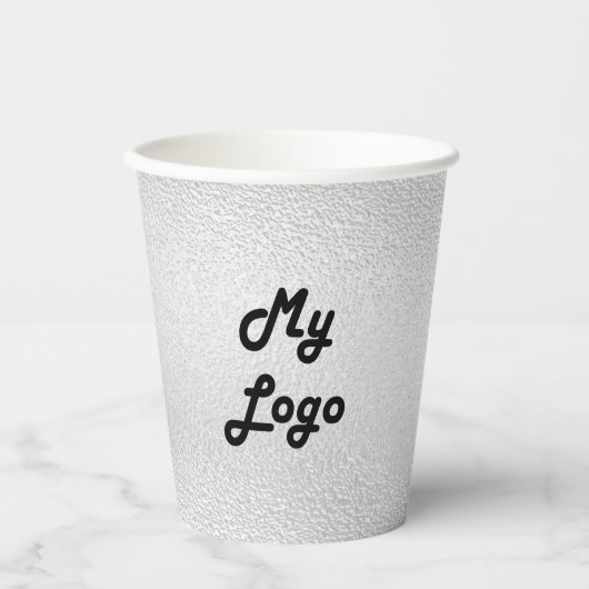 Gobelets En Papier Logo de la société Silver (Recto)