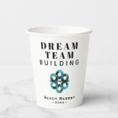 Gobelets En Papier Logo de l'entreprise Dream Team Building (Verso)
