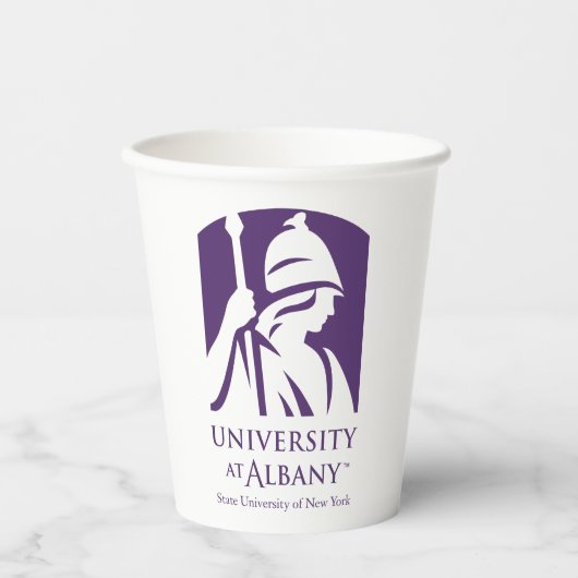 Gobelets En Papier Logo de l'Université d'Albany (Recto)