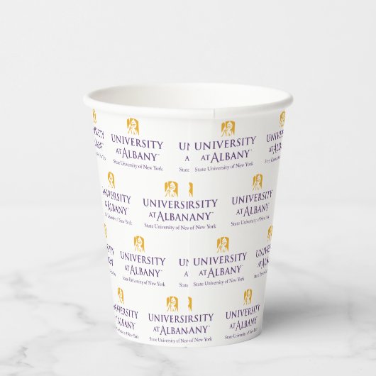 Gobelets En Papier Logo de l'Université d'Albany (Droite)