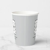Gobelets En Papier Logo de société gris clair marqué (Droite)