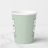 Gobelets En Papier Logo de société vert clair marqué (Droite)