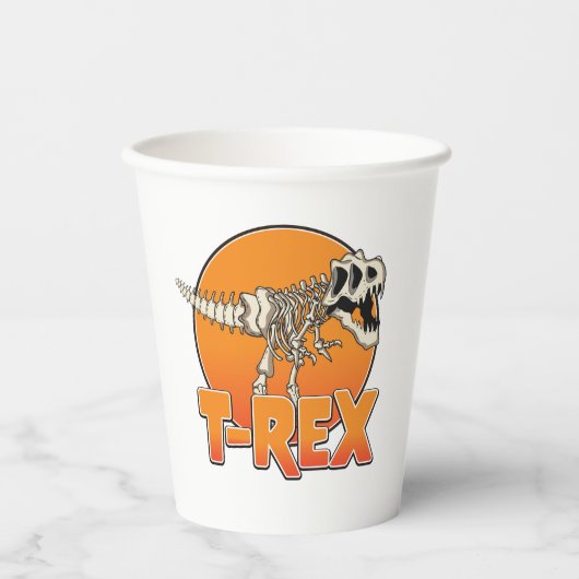 Gobelets En Papier logo de T-REX dessiné (Recto)