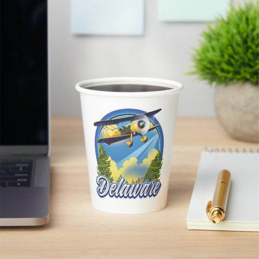 Gobelets En Papier logo de voyage du Delaware (Insitu)