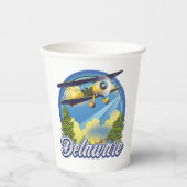Gobelets En Papier logo de voyage du Delaware (Recto)