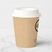 Gobelets En Papier Logo d'entreprise Café professionnel moderne éléga (Droite)
