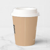 Gobelets En Papier Logo d'entreprise CODE QR Brown simple personnalis (Droite)