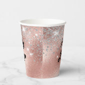 Gobelets En Papier Logo d'entreprise en or rose (Droite)