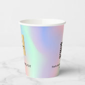 Gobelets En Papier Logo d'entreprise holographique qr code (Gauche)
