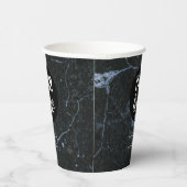 Gobelets En Papier Logo d'entreprise Marbre noir professionnel modern (Droite)