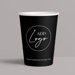 Gobelets En Papier Logo d'entreprise minimaliste Événement d'entrepri