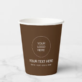 Gobelets En Papier Logo d'entreprise modèle Texte Brown Papercup (Verso)