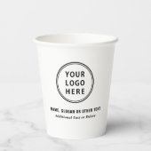 Gobelets En Papier Logo d'entreprise moderne (Verso)