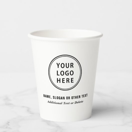Gobelets En Papier Logo d'entreprise moderne (Recto)