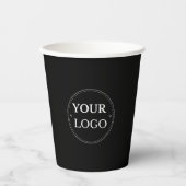 Gobelets En Papier Logo d'entreprise moderne Black Professional (Recto)