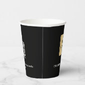 Gobelets En Papier Logo d'entreprise noir blanc code qr (Droite)