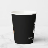 Gobelets En Papier Logo d'entreprise noir code qr (Gauche)