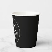 Gobelets En Papier Logo d'entreprise Noir élégant moderne Professionn (Gauche)