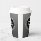 Gobelets En Papier Logo d'entreprise ou design & texte modifiable (Gauche)