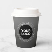 Gobelets En Papier Logo d'entreprise ou design & texte modifiable (Verso)