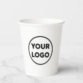 Gobelets En Papier Logo d'entreprise personnalisé (Recto)
