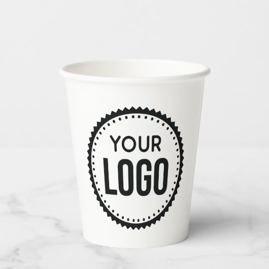 Gobelets En Papier Logo d'entreprise personnalisé (Verso)