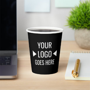 Gobelets En Papier Logo d'entreprise personnalisé