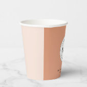 Gobelets En Papier Logo d'entreprise personnalisé Pêcher Boho Waves B (Droite)