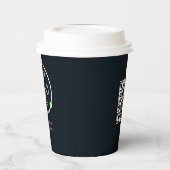 Gobelets En Papier Logo d'entreprise | QR Code Black Modern Professio (Gauche)