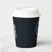 Gobelets En Papier Logo d'entreprise | QR Code Black Modern Professio (Droite)