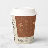 Gobelets En Papier Logo d'entreprise QR Code Café professionnel moder (Gauche)