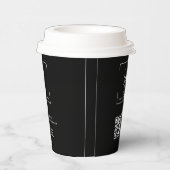 Gobelets En Papier Logo d'entreprise QRcode Entreprise Noire moderne (Droite)