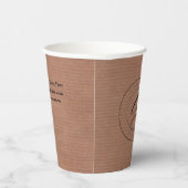 Gobelets En Papier Logo d'entreprise | Rustic Kraft Simple Minimal Pe (Droite)