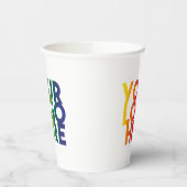 Gobelets En Papier Logo d'entreprise simple blanc (Gauche)