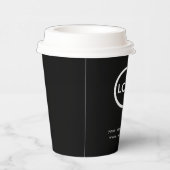 Gobelets En Papier Logo d'entreprise Simple Design Noir Moderne (Droite)