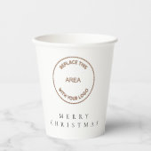 Gobelets En Papier Logo d'entreprise simple Joyeux Noël (Recto)