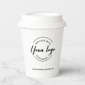 Gobelets En Papier Logo d'entreprise simple Moderne professionnel (Recto)