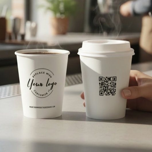 Gobelets En Papier Logo d'entreprise simple Moderne professionnelle