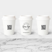 Gobelets En Papier Logo d'entreprise simple Moderne professionnelle