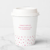 Gobelets En Papier Logo d'entreprise simple Motif de coeur rose perso (Verso)