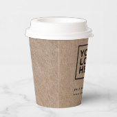 Gobelets En Papier Logo d'entreprise Stylish Rustic Kraft (Droite)