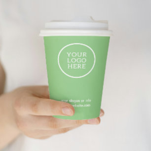 Gobelets En Papier Logo d'entreprise Vert moderne Professionnel