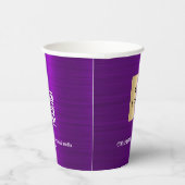 Gobelets En Papier Logo d'entreprise violet code qr (Droite)