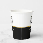 Gobelets En Papier Logo Droit Justice Black White Gold (Droite)