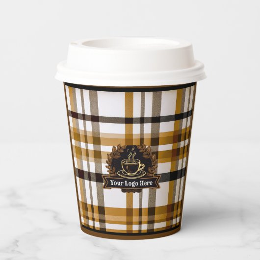 Gobelets En Papier Logo élégant | Moderne et élégant (Verso)