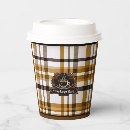 Gobelets En Papier Logo élégant | Moderne et élégant (Recto)