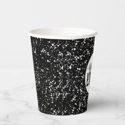 Gobelets En Papier Logo en noir et blanc (Droite)