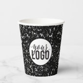 Gobelets En Papier Logo en noir et blanc (Recto)
